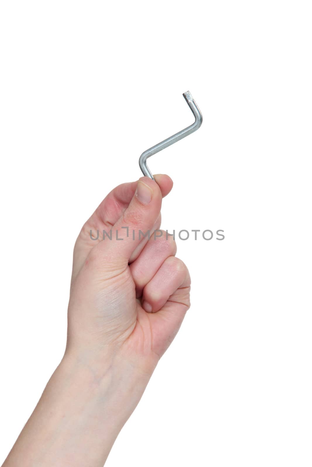 Hand with allen key by phovoir