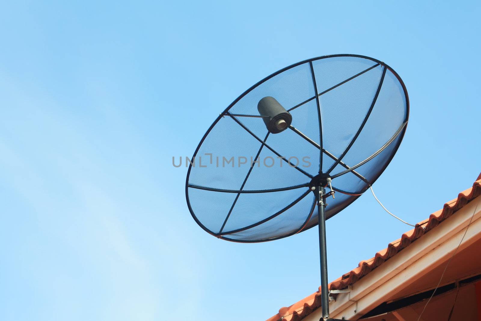 Satellite dish on the roof