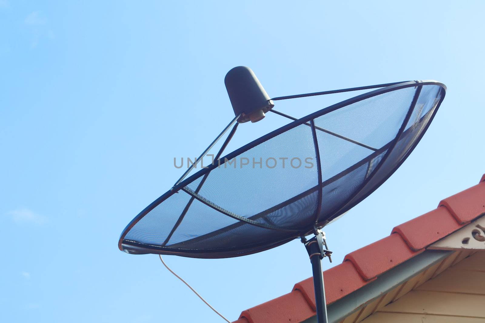 Satellite dish on the roof