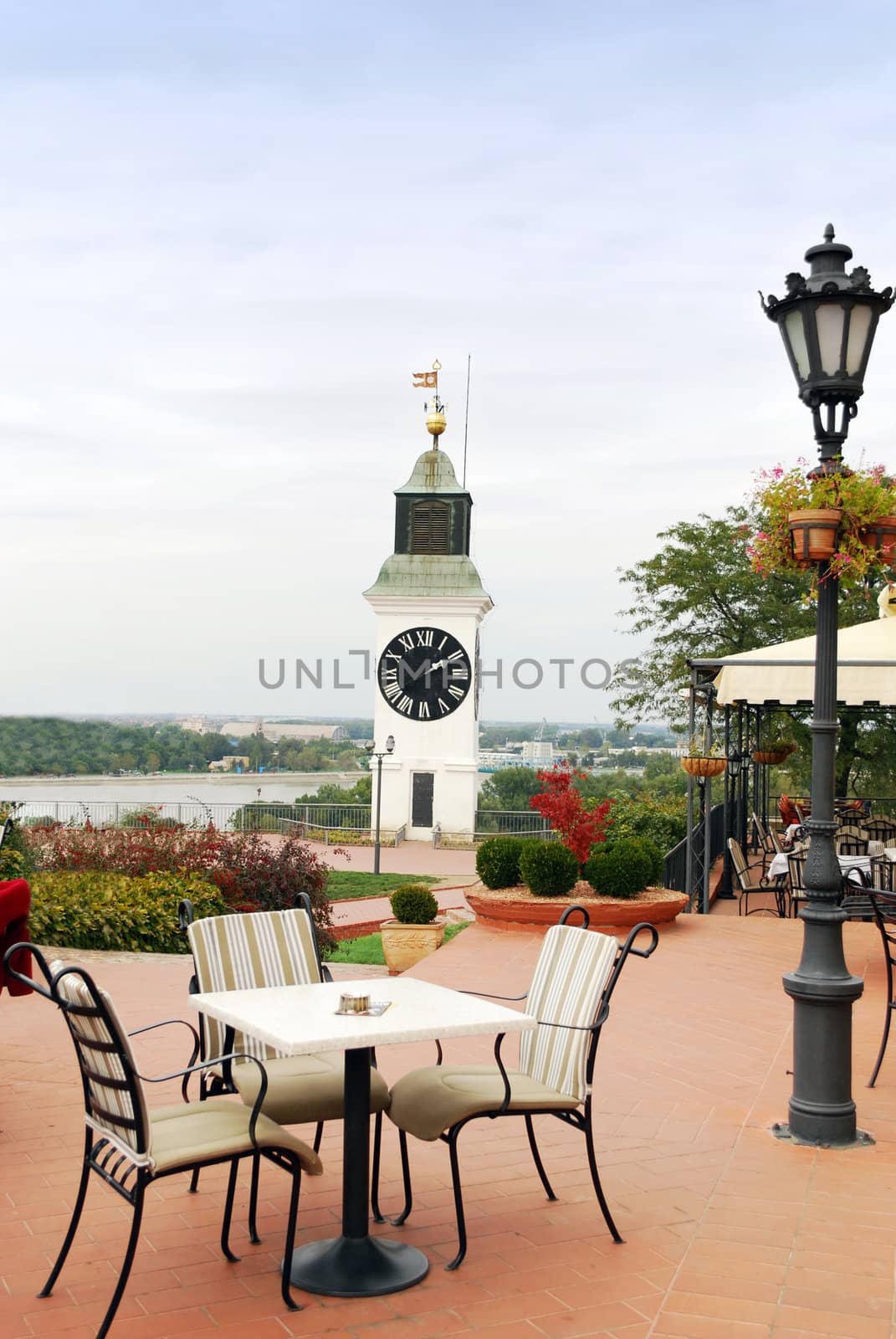 tower clock in Serbia old town Petrovaradin