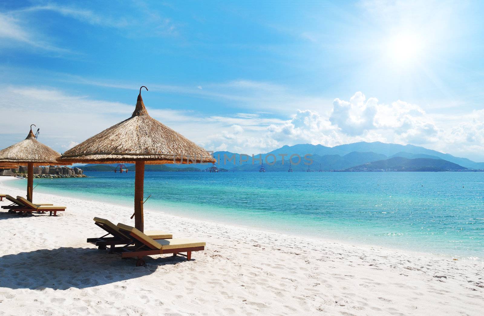 Beach Scene, Tropics, Pacific ocean