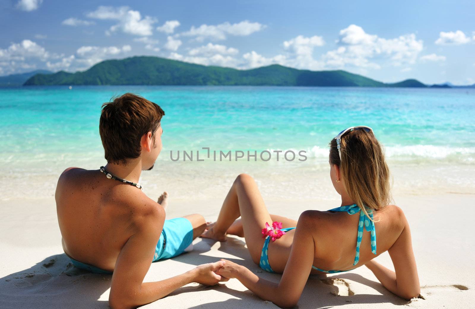 Couple on a tropical beach