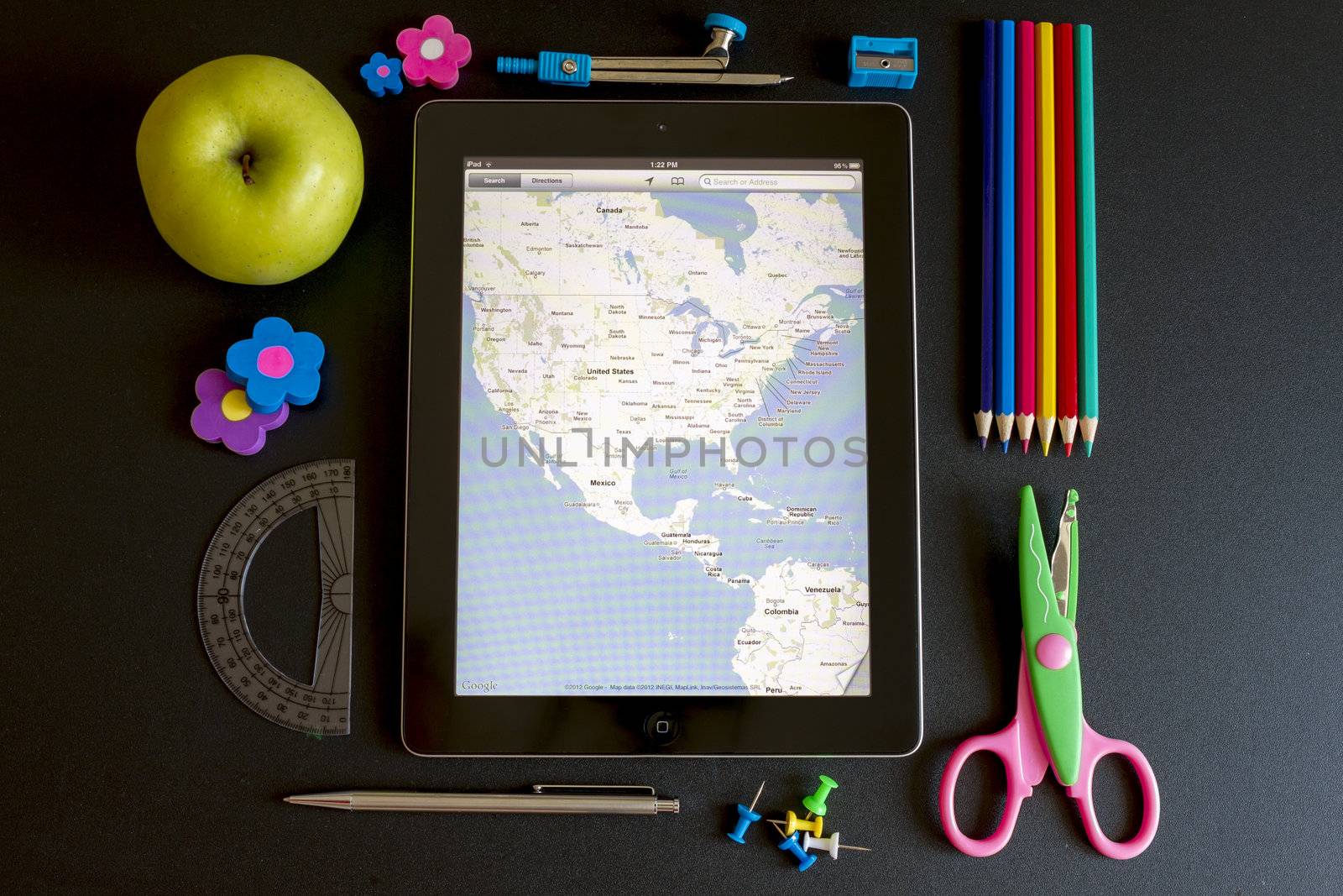 Ipad 3 with school accesories by manaemedia