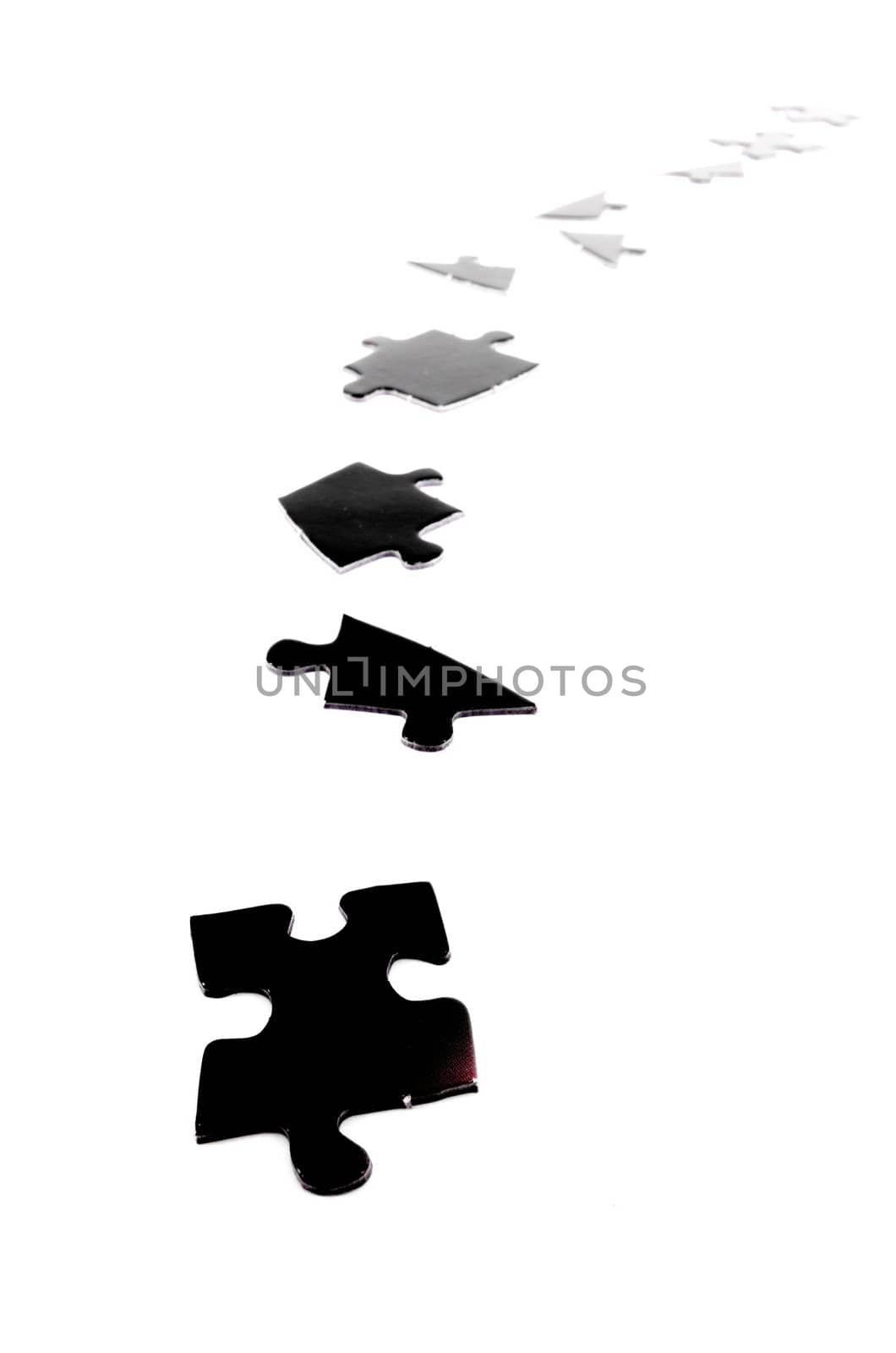 jigsaw puzzle  pieces isolated on a white background