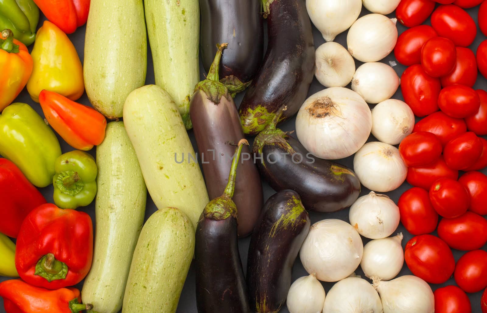 Multicolored Vegetable Variety background, assortment