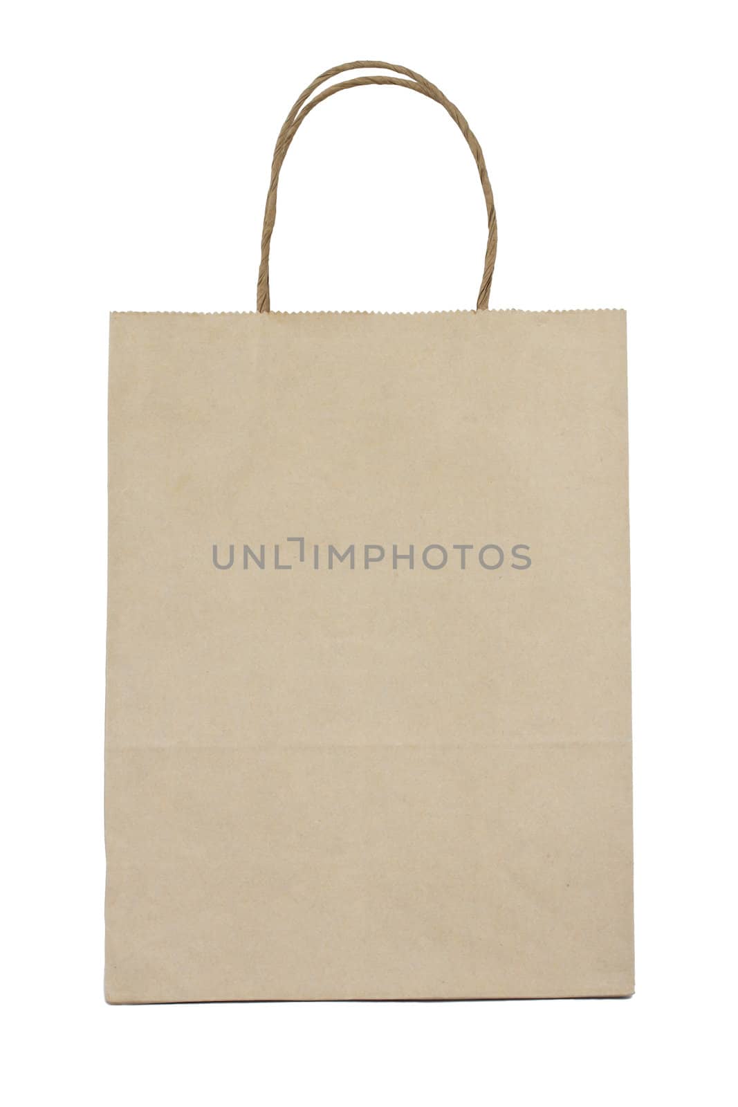 Paper bag on white on white background