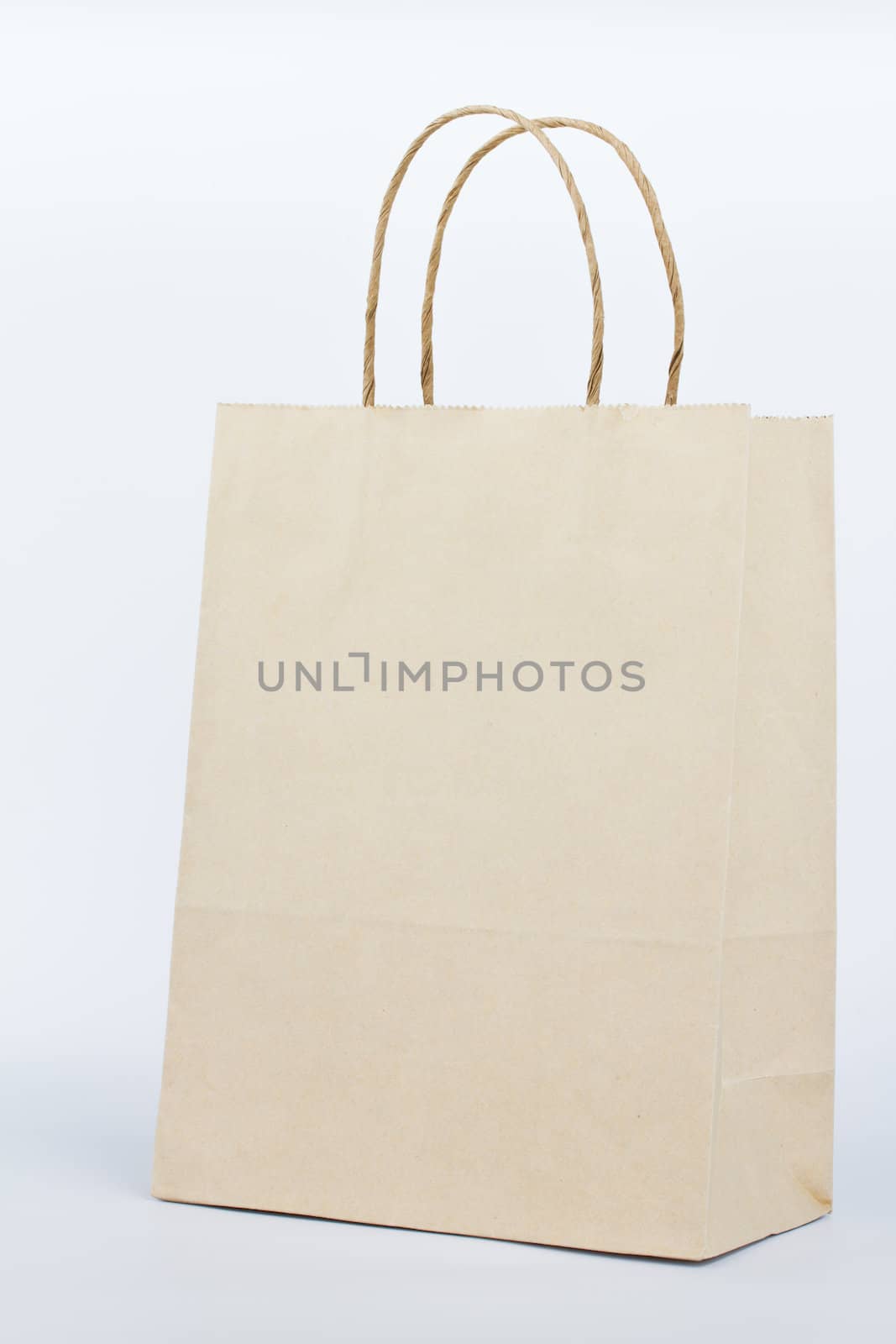 Paper bag on white background