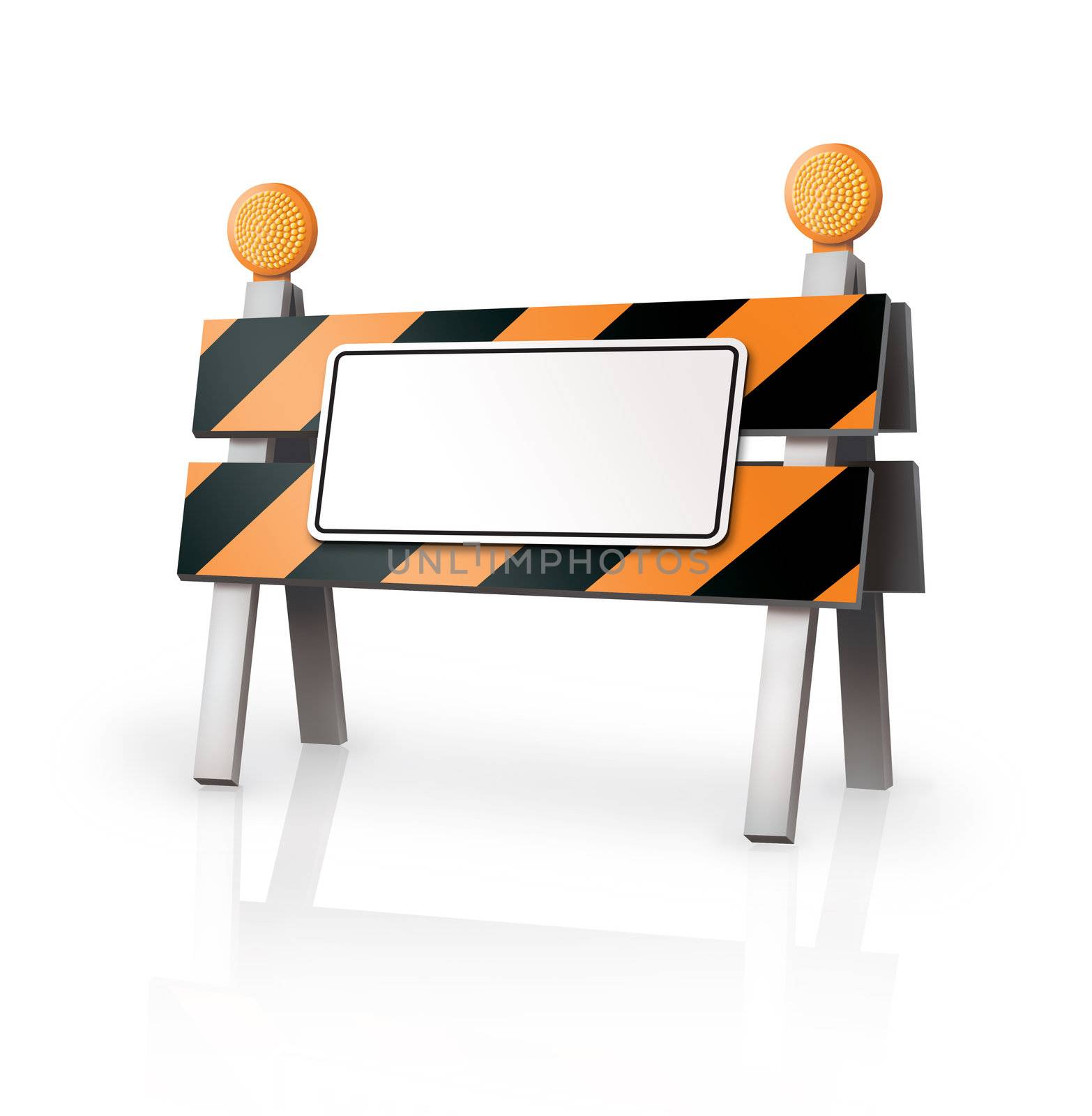 Digital Illustration of a Construction Barrier.