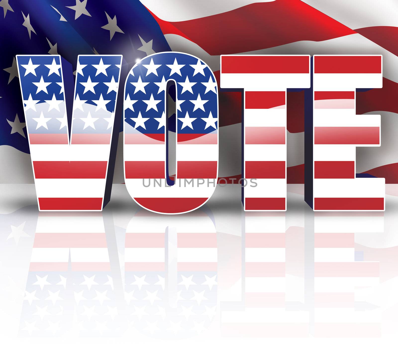Digital Illustration of a VOTE Banner.