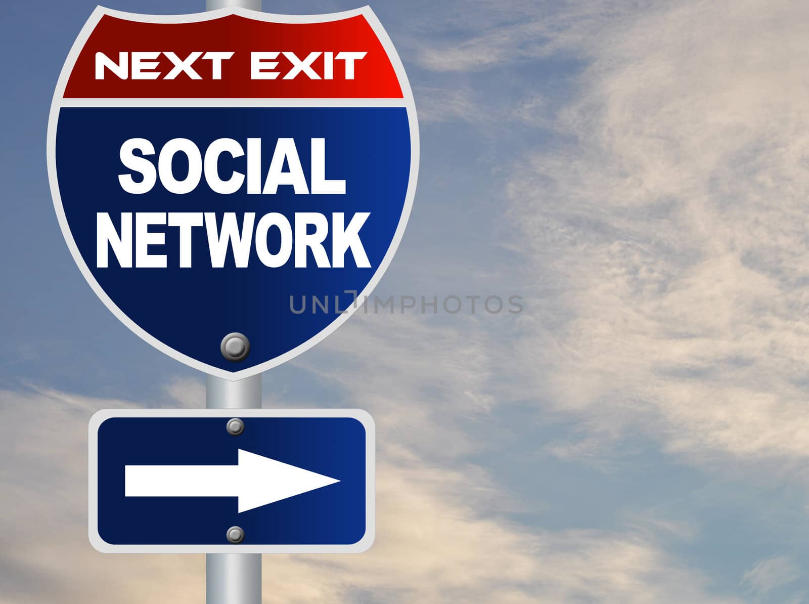 Social network road sign
