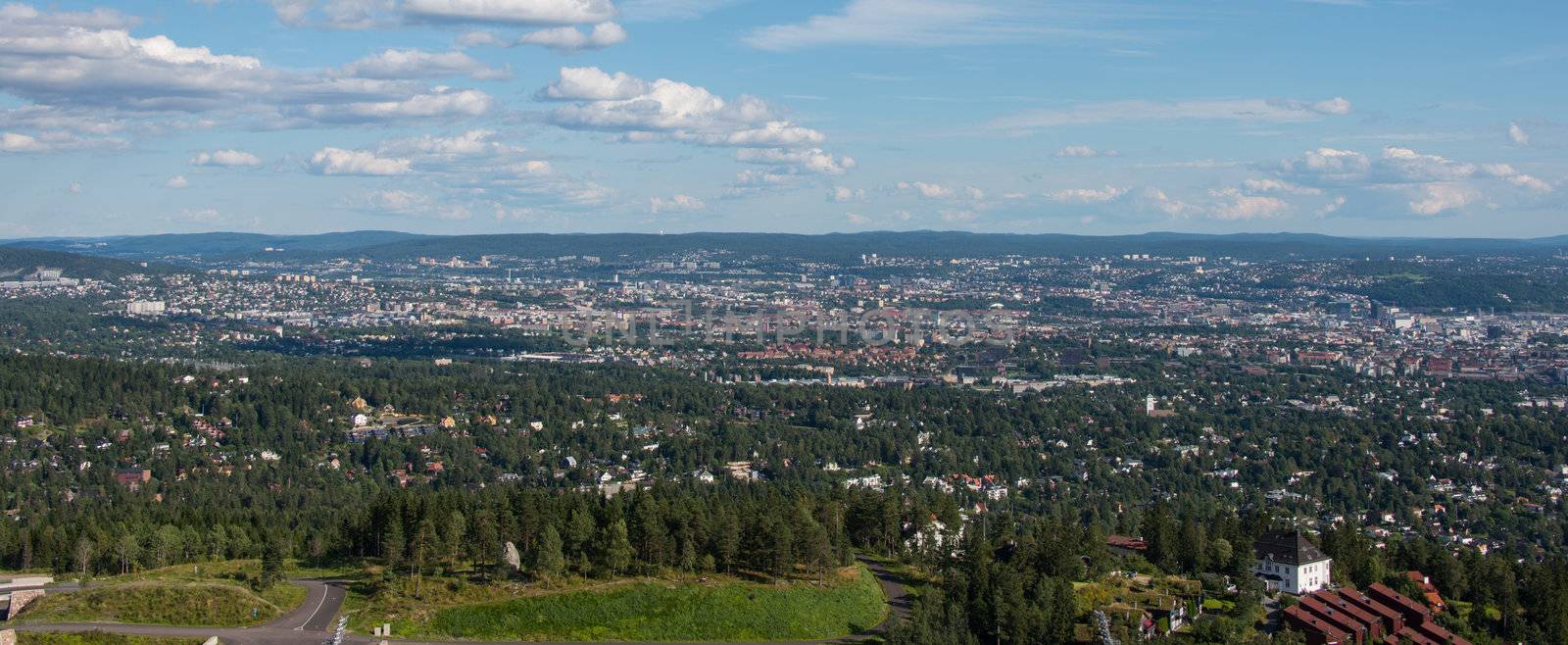 Panorama view of Oslo Norway