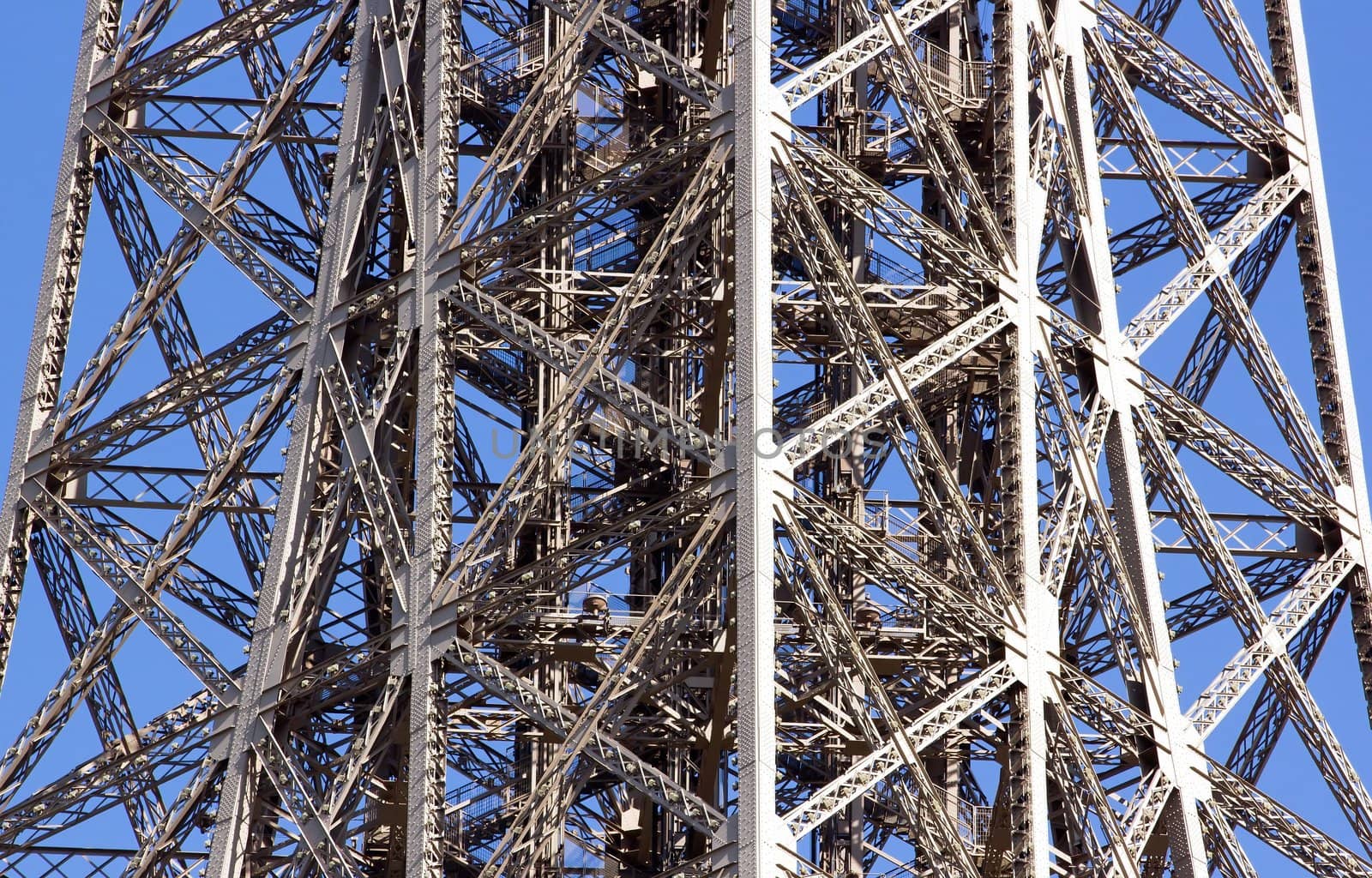 structure of steel of the Eiffel Tower   Paris France