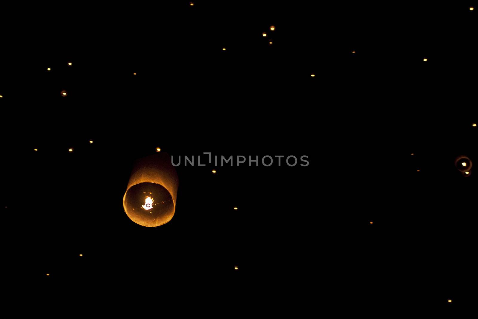 Sky lanterns firework festival,Chiangmai ,Thailand, Loy Krathong and Yi Peng Festival