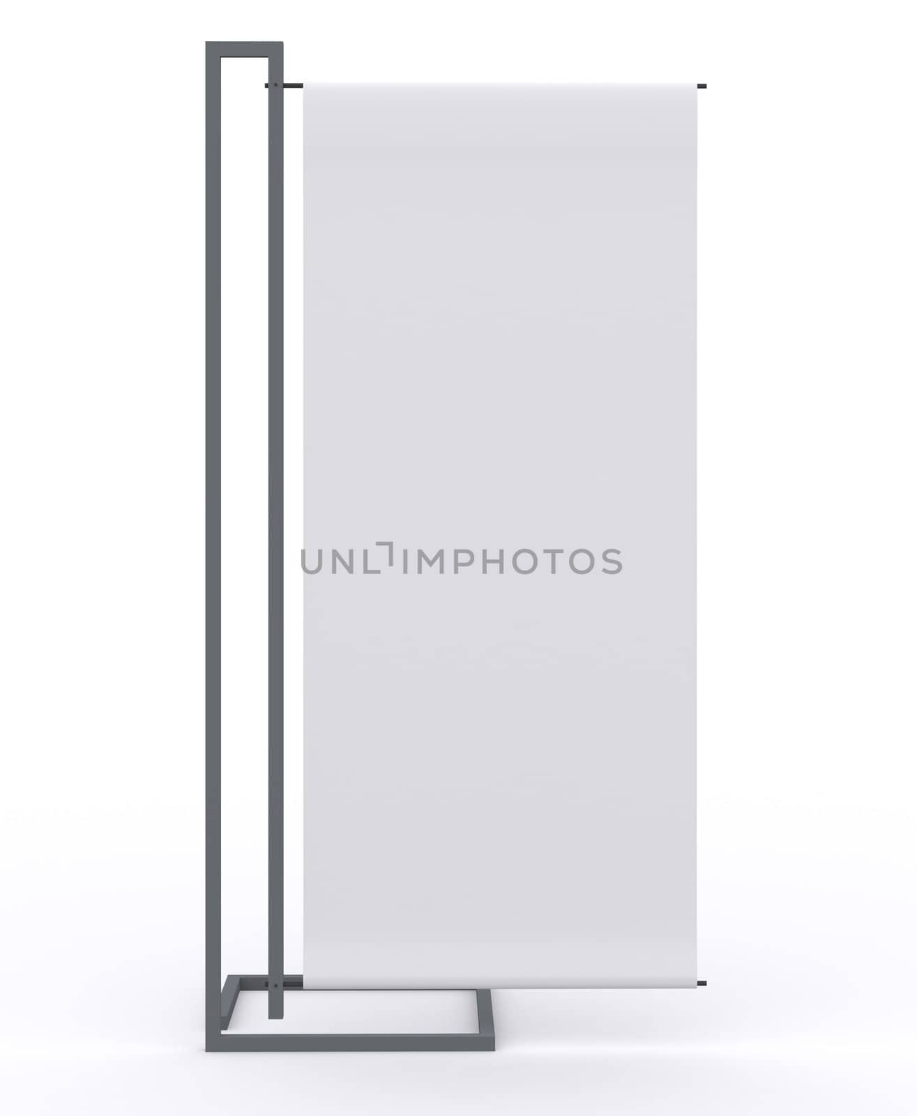blank banner display new design aluminum frame template for design work,isolate on white background
