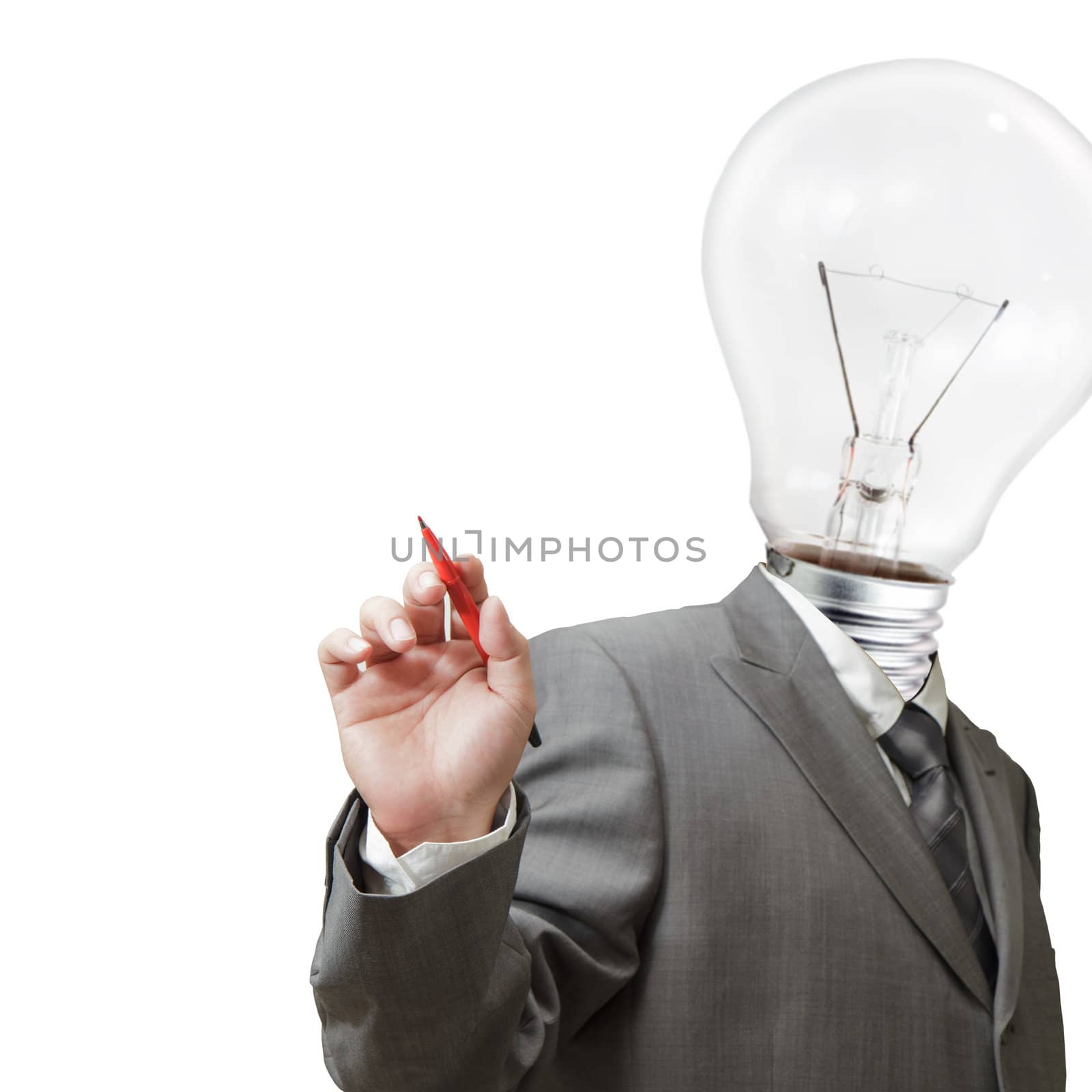 Businessman,light bulb head