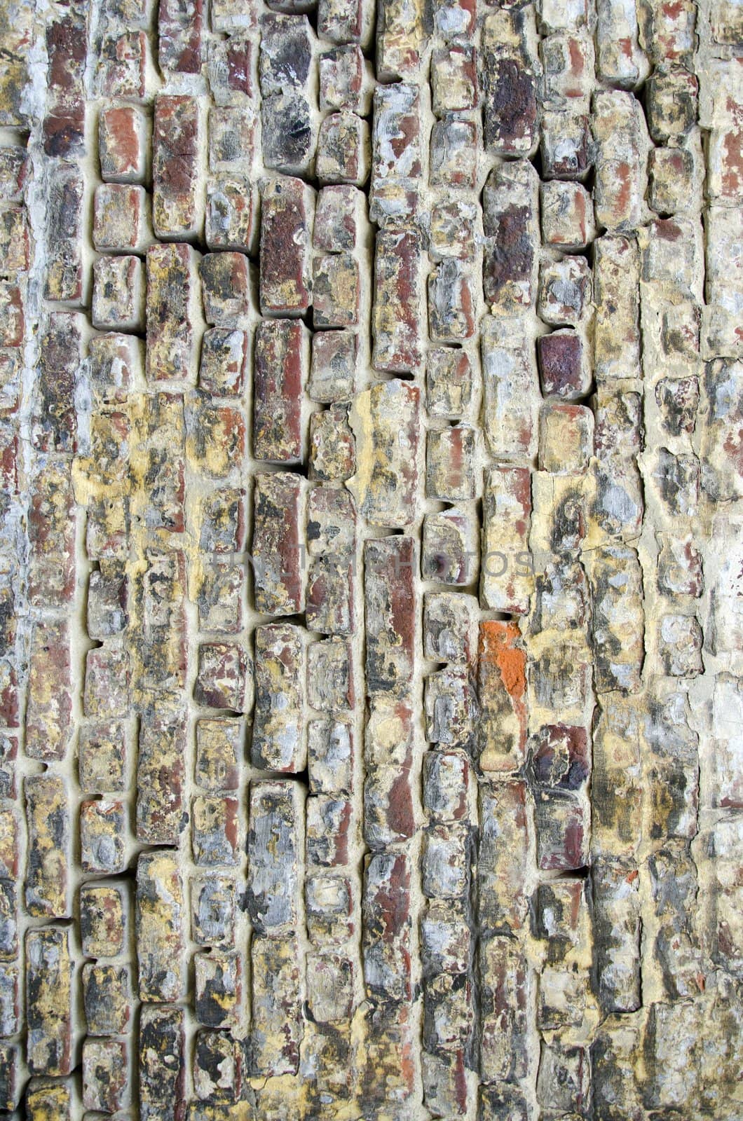 Old brick wall background architecture details by sauletas