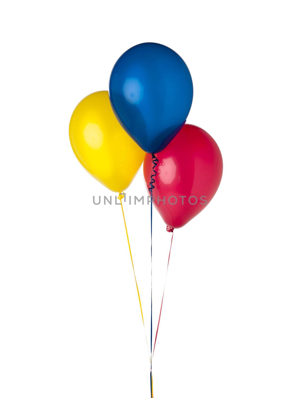 Balloons with different colour photograhed against a white background.