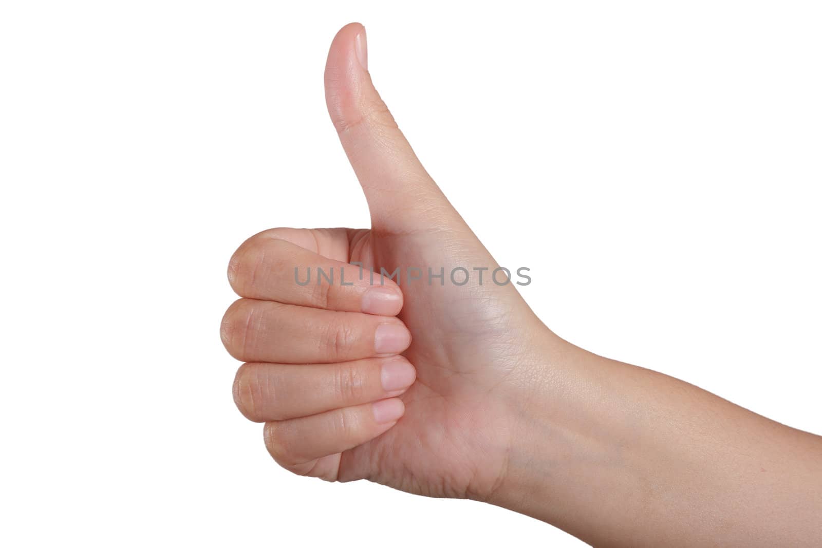 Woman hands thumbs up by buchachon