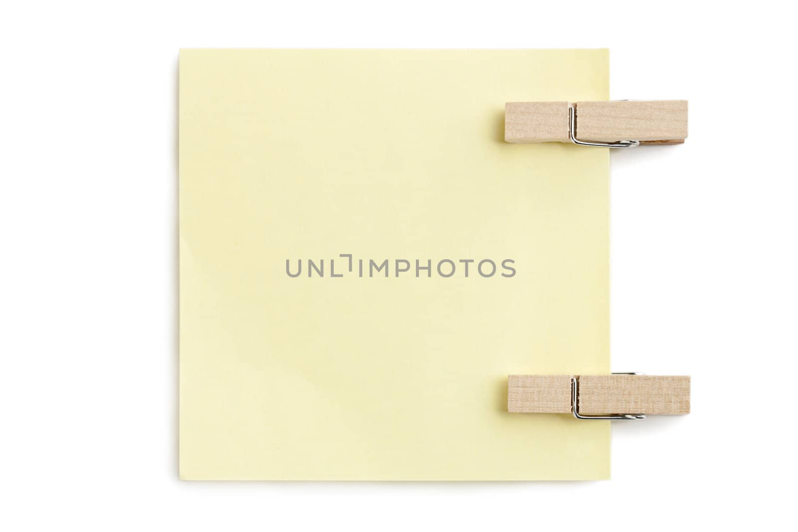 paper with two wooden clip by kozzi