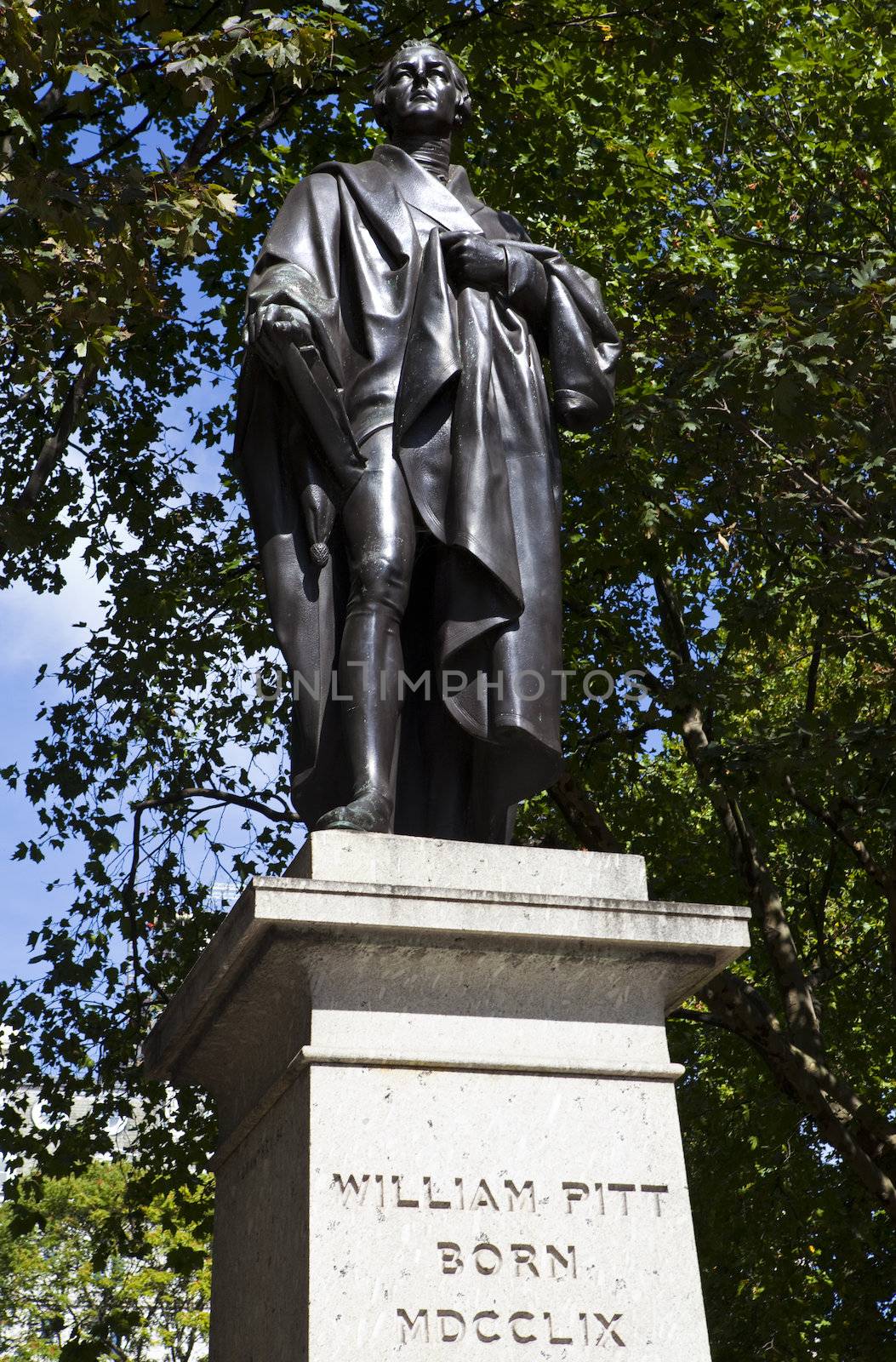 William Pitt Statue in Hanover Square, London.