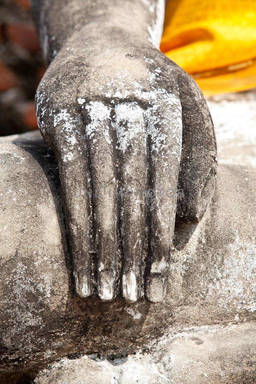 Stone hand of Buddha by jame_j@homail.com