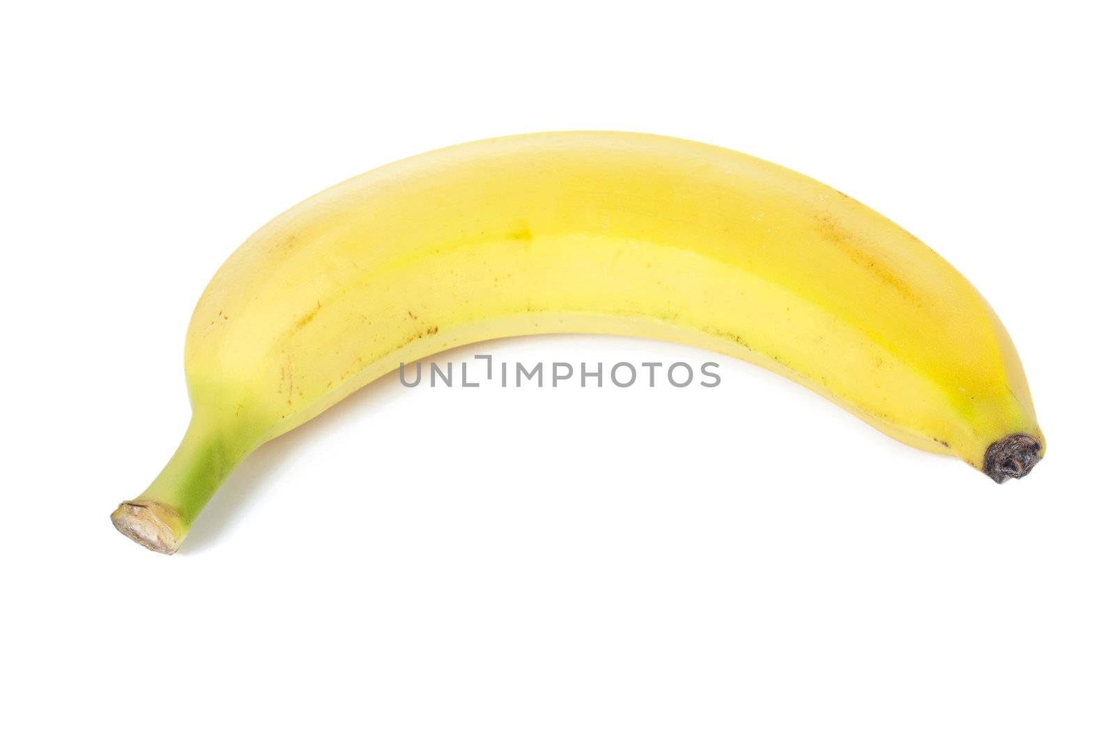 Ripe banana in a horizontal image
