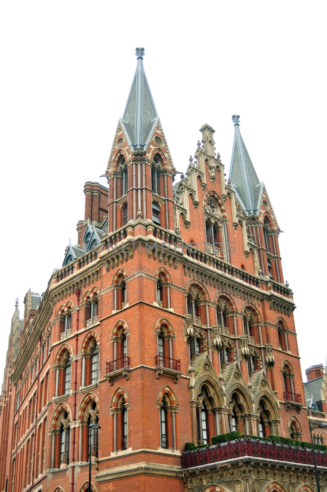 London United Kingdom famous St. Pancras railway station building