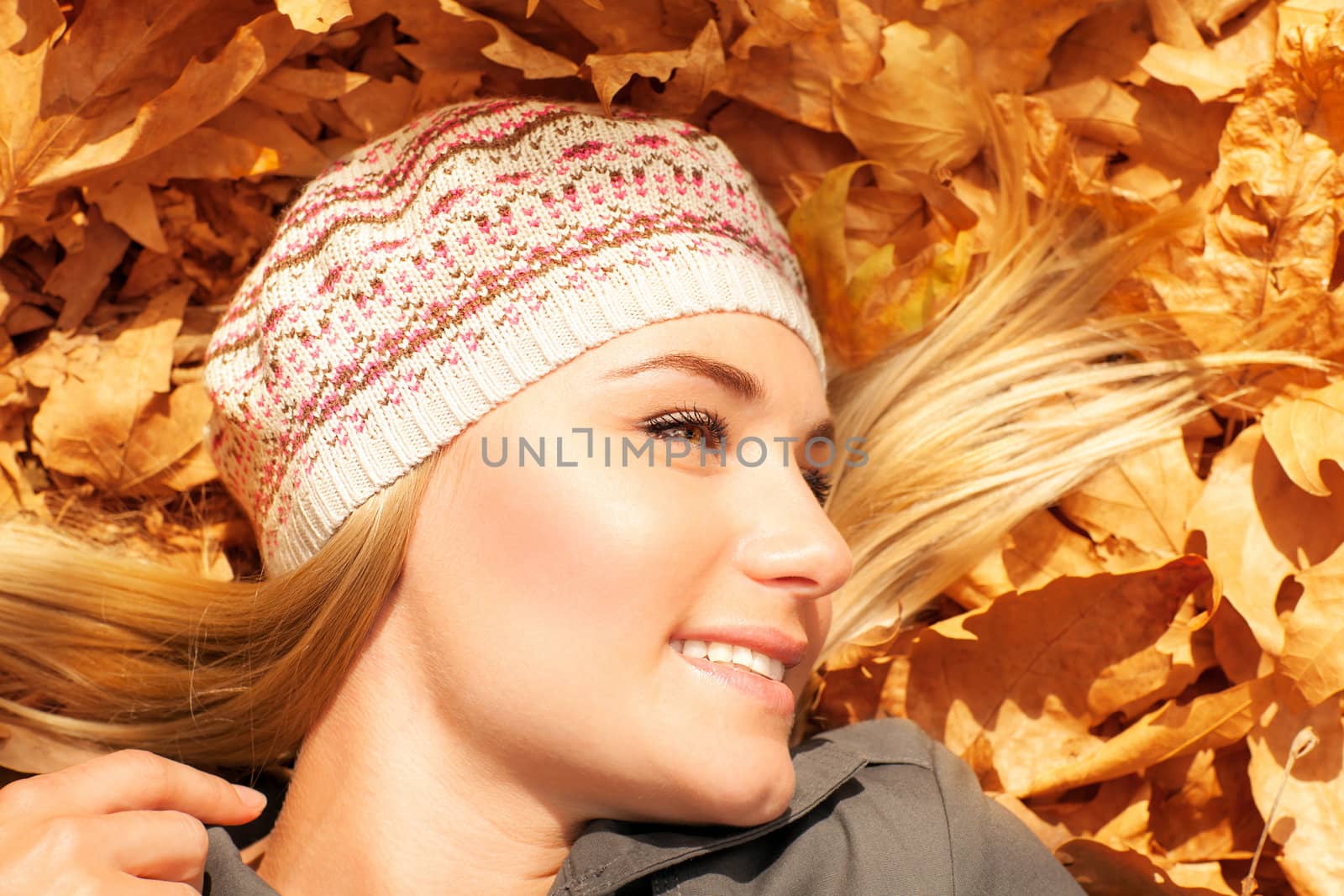 Pretty female on autumn background by Anna_Omelchenko