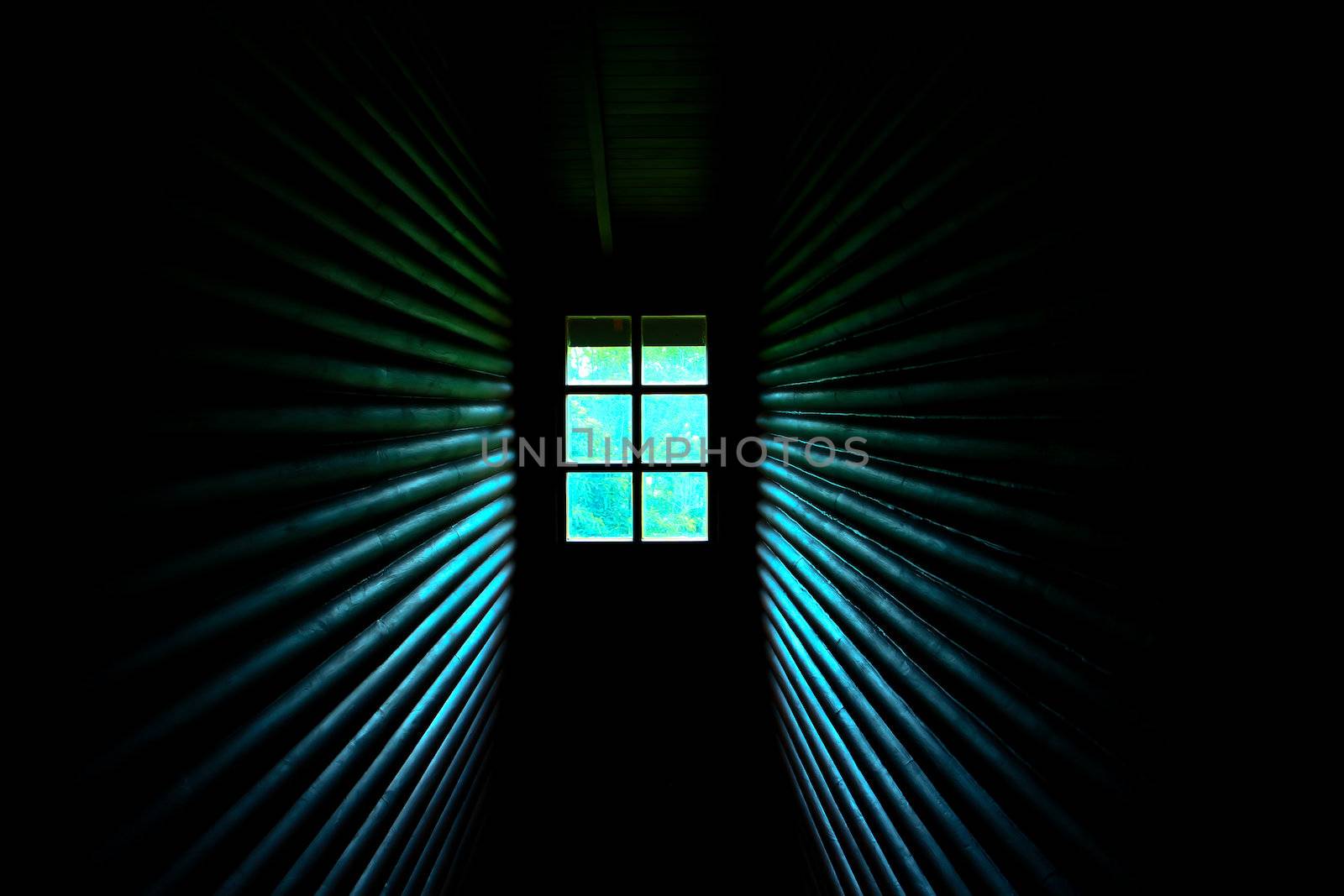 wooden black  window by Photoguide