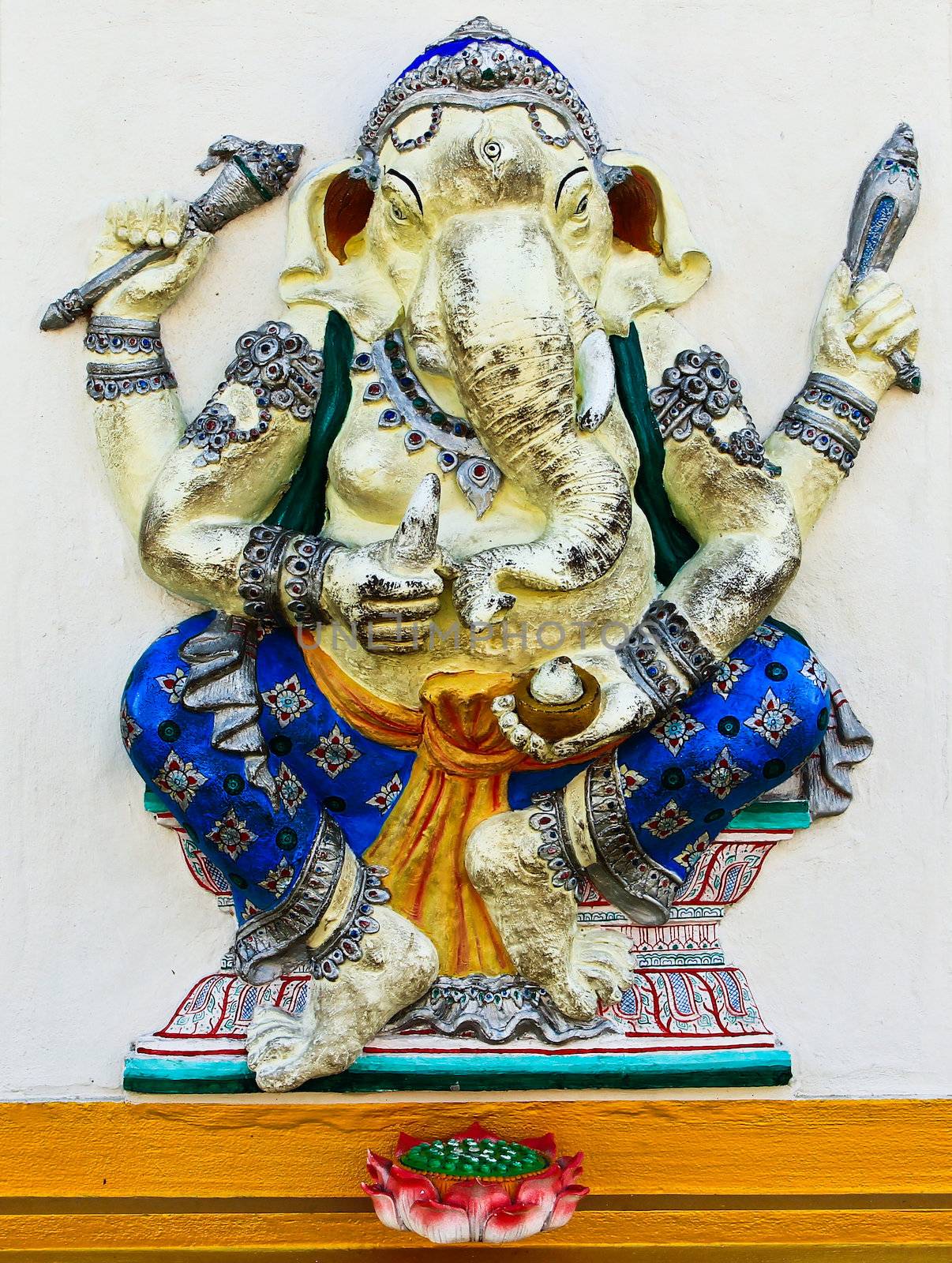 Ganesh Elephant-headed god Chachoengsao, Thailand by Photoguide