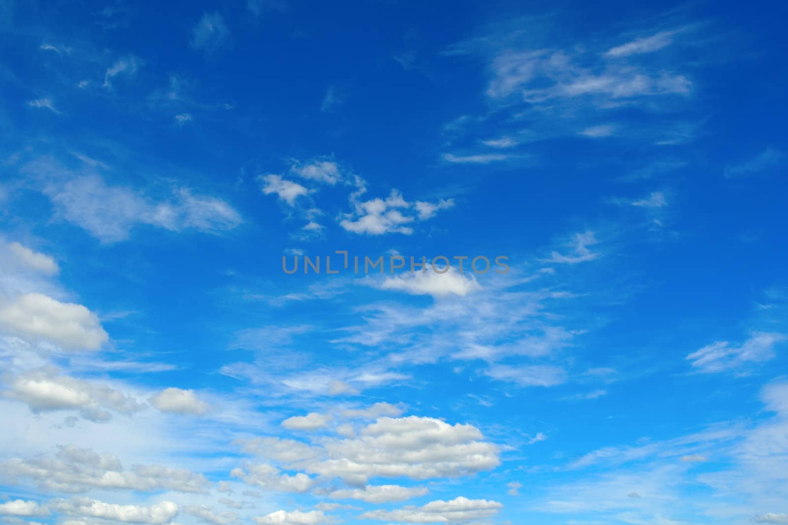 Beautiful blue sky with clouds