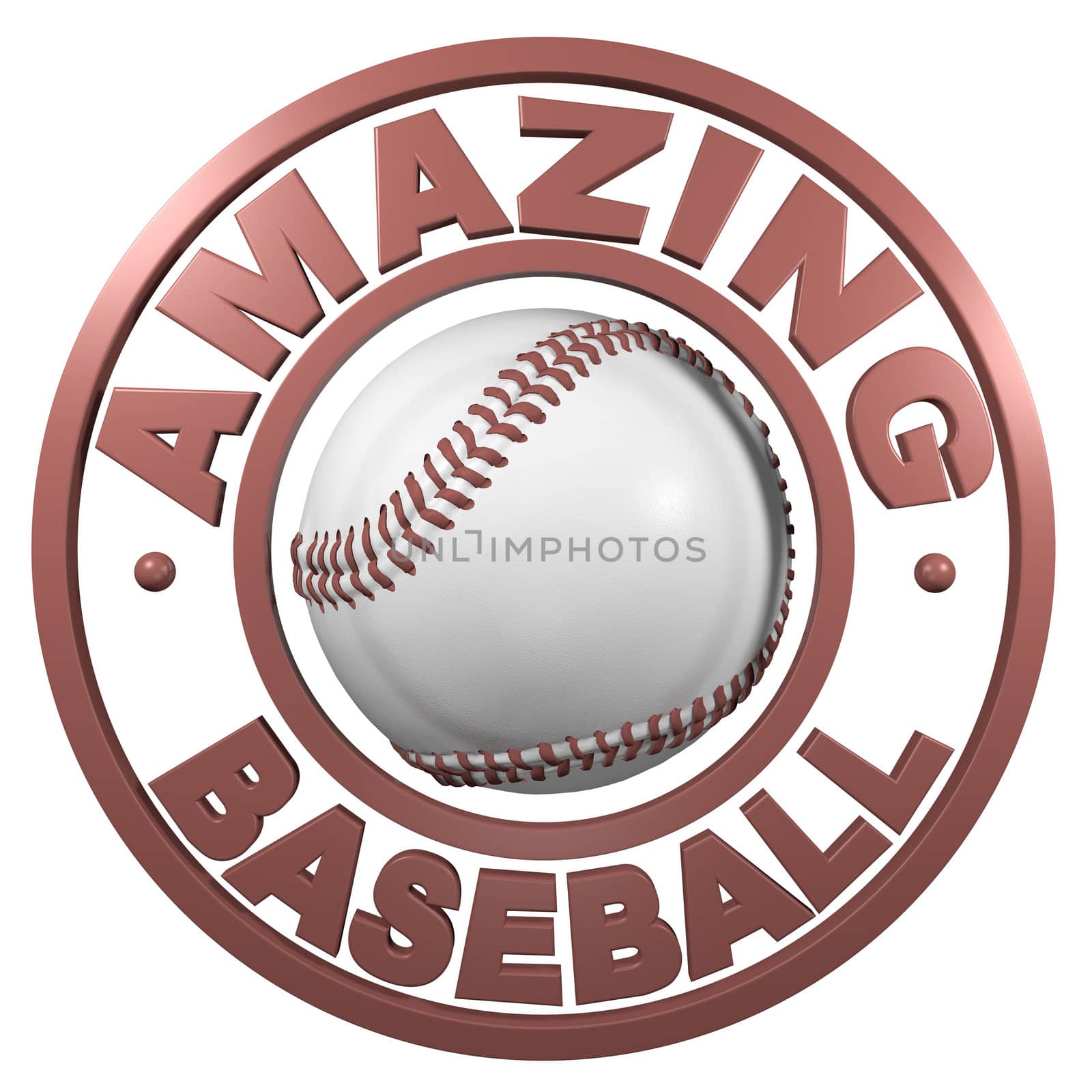 Amazing Baseball circular design with a white background