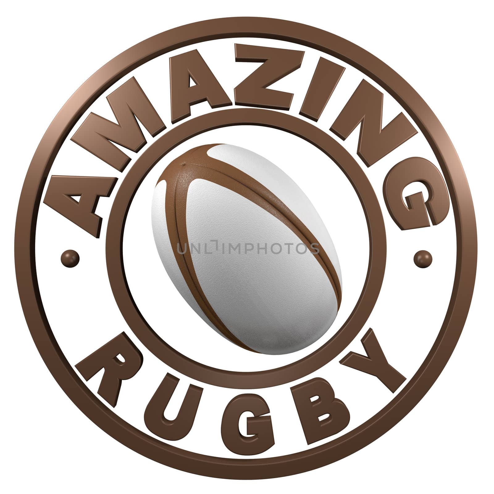 Amazing Rugby circular design with a white background