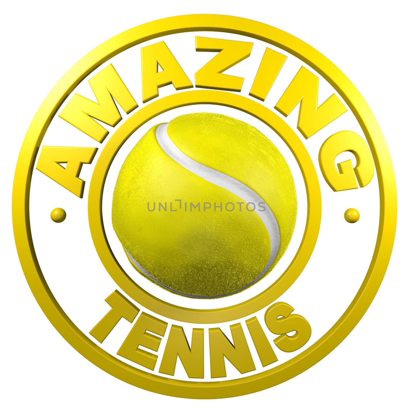 Amazing Tennis circular design with a white background