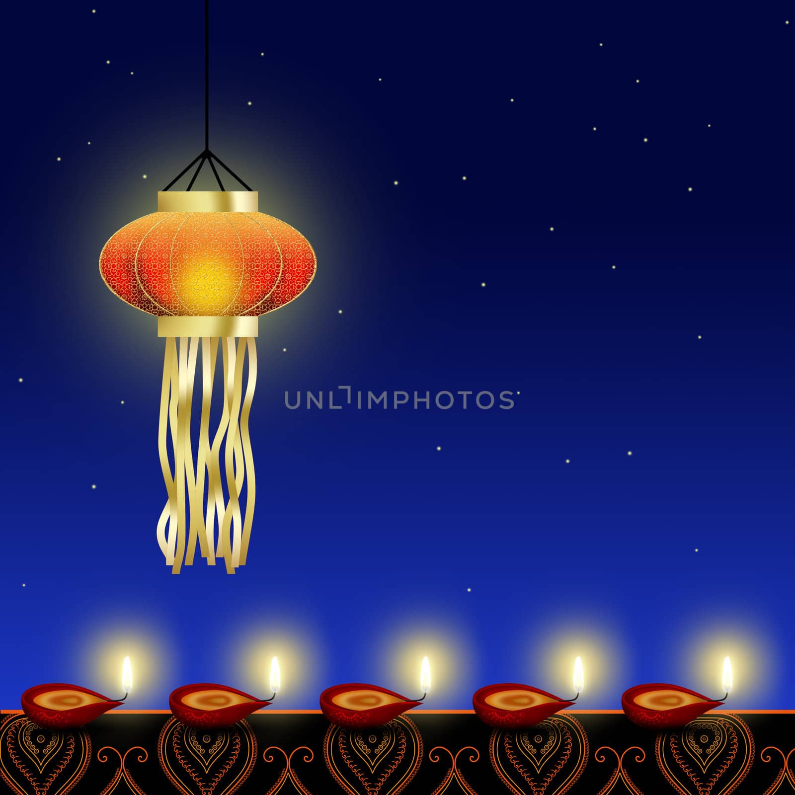 Luminous Diwali Lamp by SorayaShan