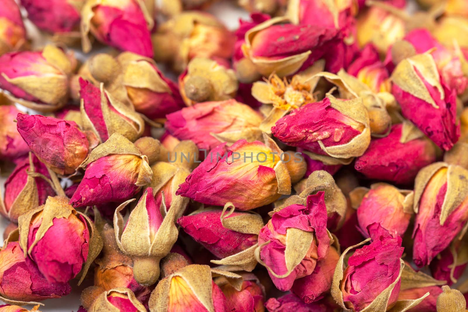 Background of Heap Dried Rosebuds by Discovod