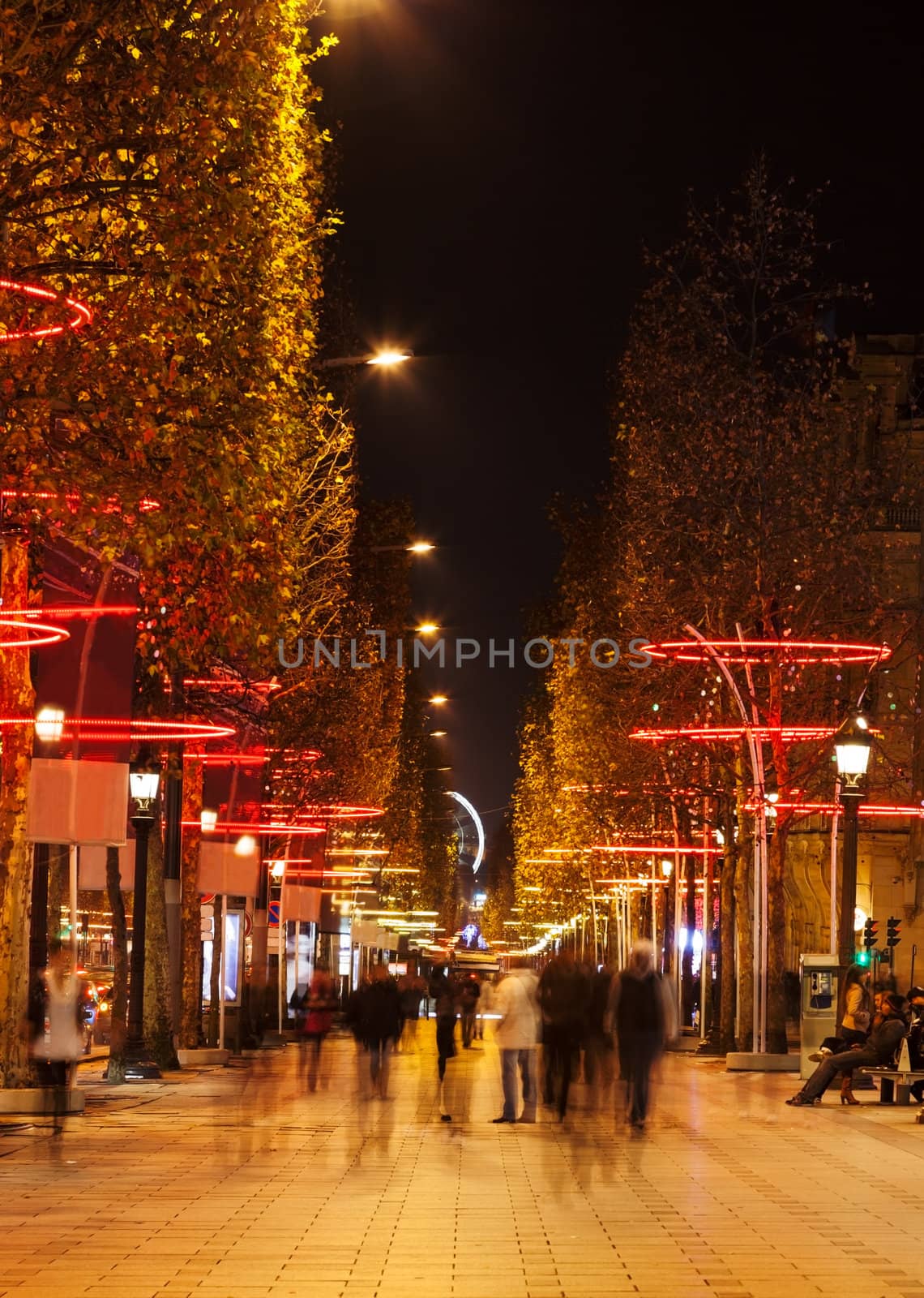 Night on Champs Elysees by RazvanPhotography