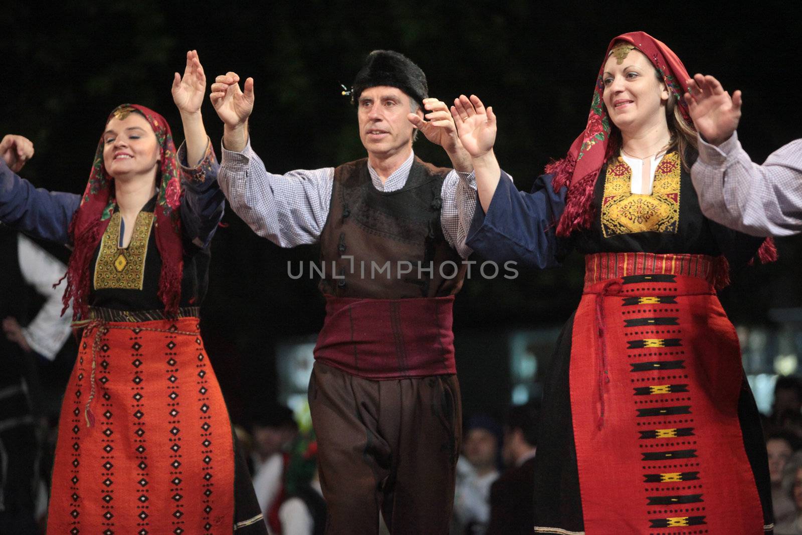 KOMOTINI, GREECE - MAY 13: Annual event ''Eleftheria'' with traditional dances of Thrace on May 13, 2011 in Komotini, Greece for the anniversary of liberation of the area from the turkish occupation.