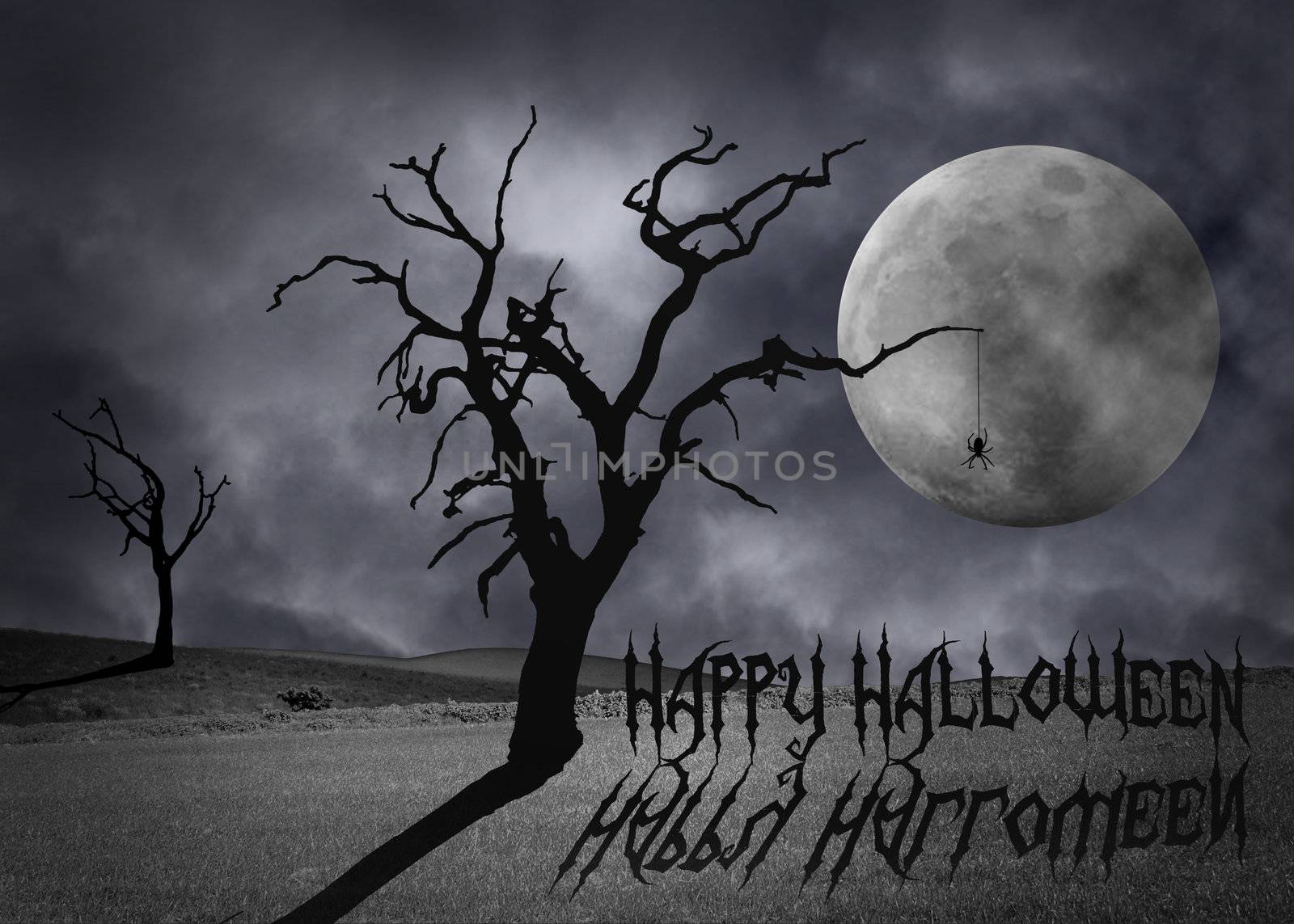 Spooky Landscape Halloween by SorayaShan