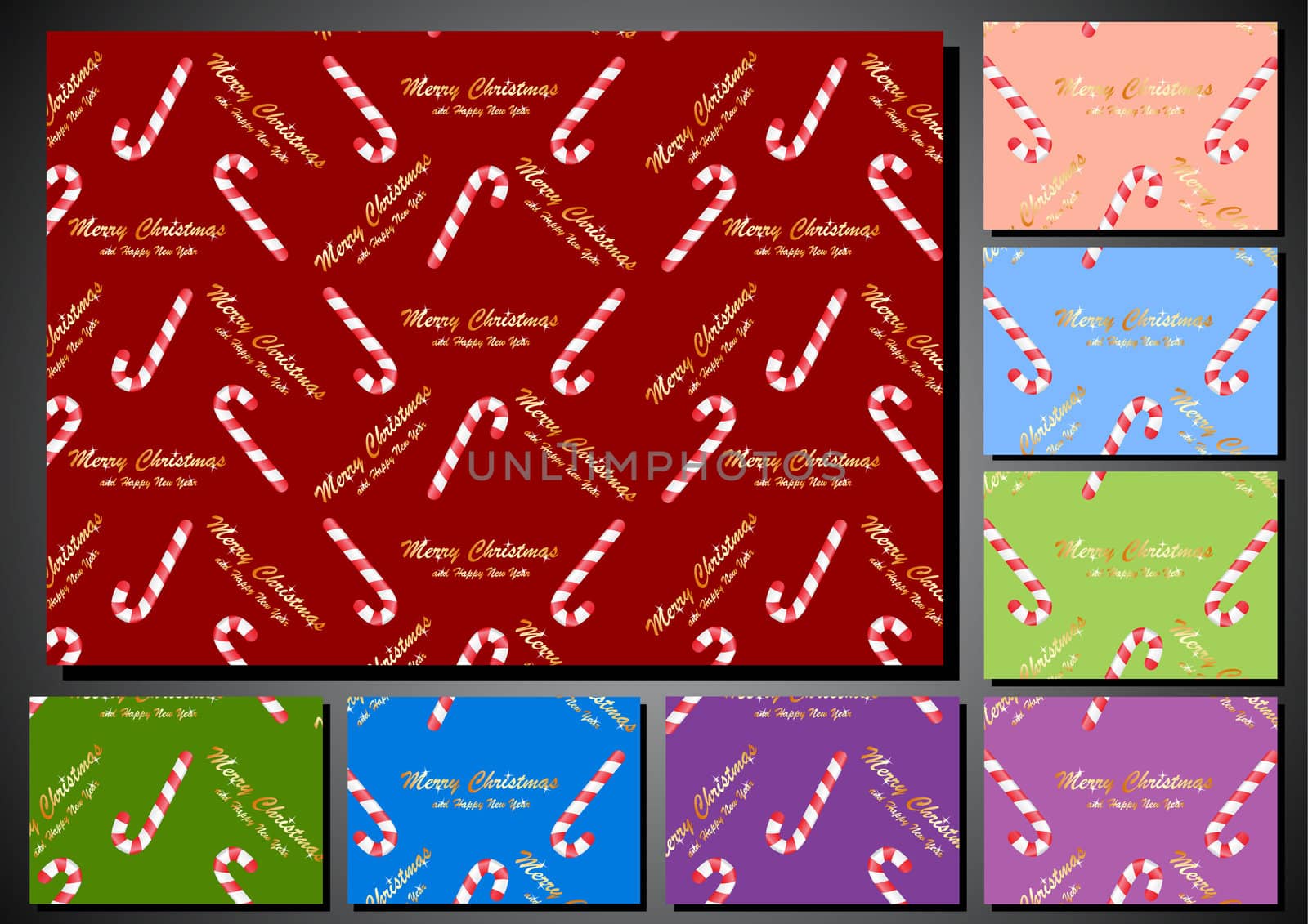 set of seamless backgrounds for the new year and Christmas