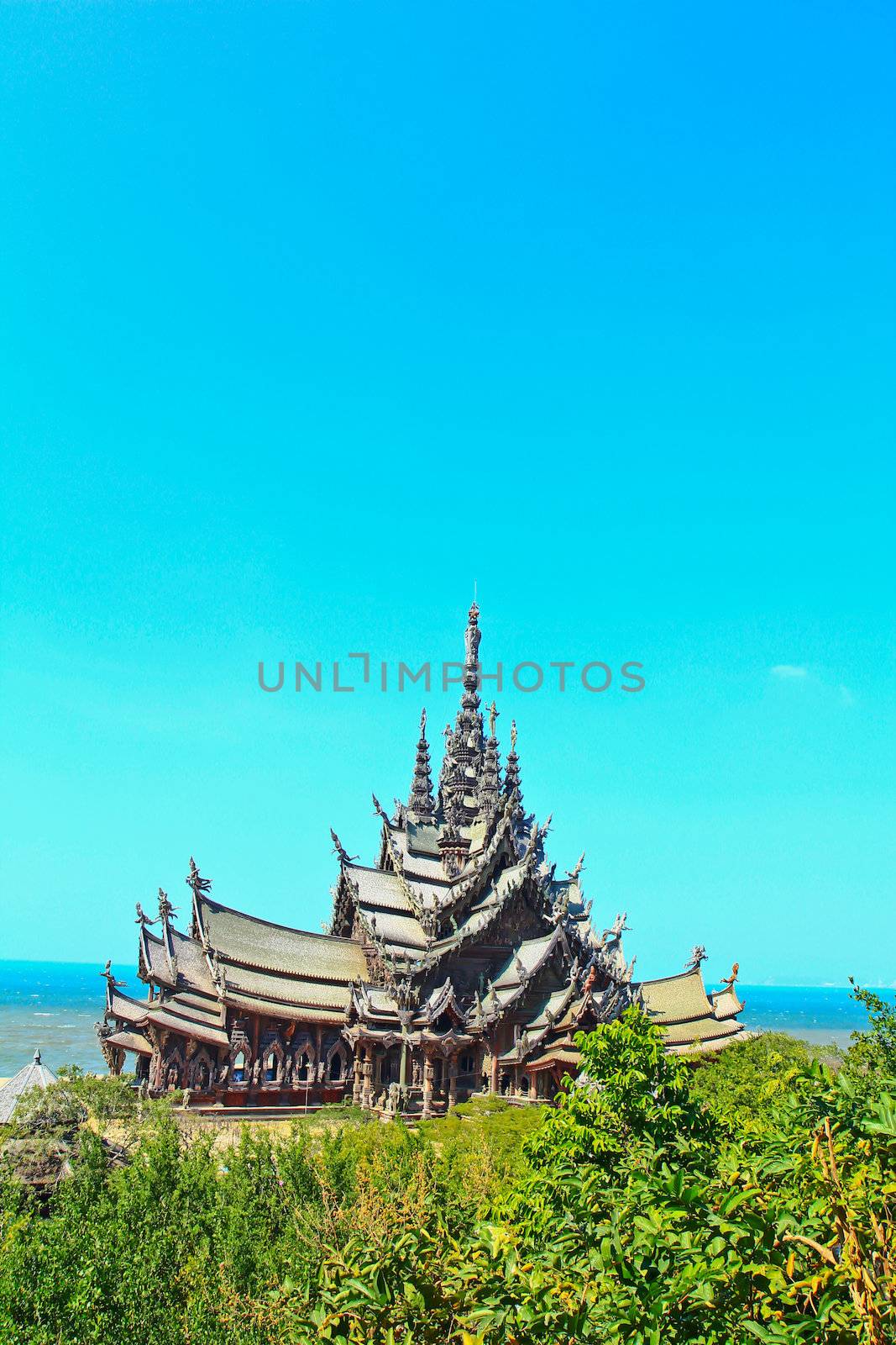 sanctuary of truth in Chonburi thailand by Photoguide