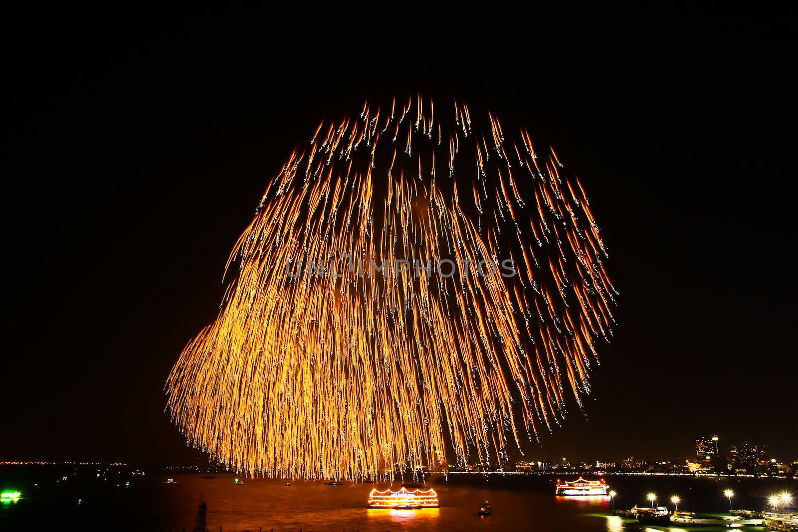 fireworks beautiful in pattaya thailand