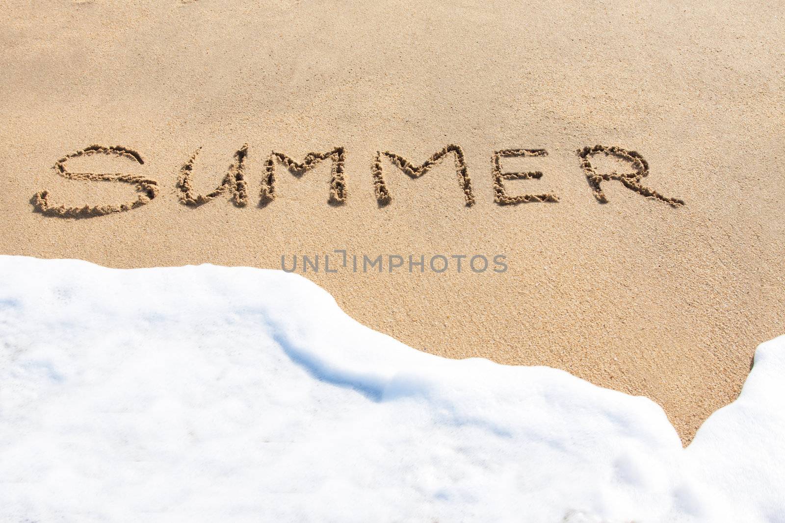 Summer written in the sand by Jaykayl
