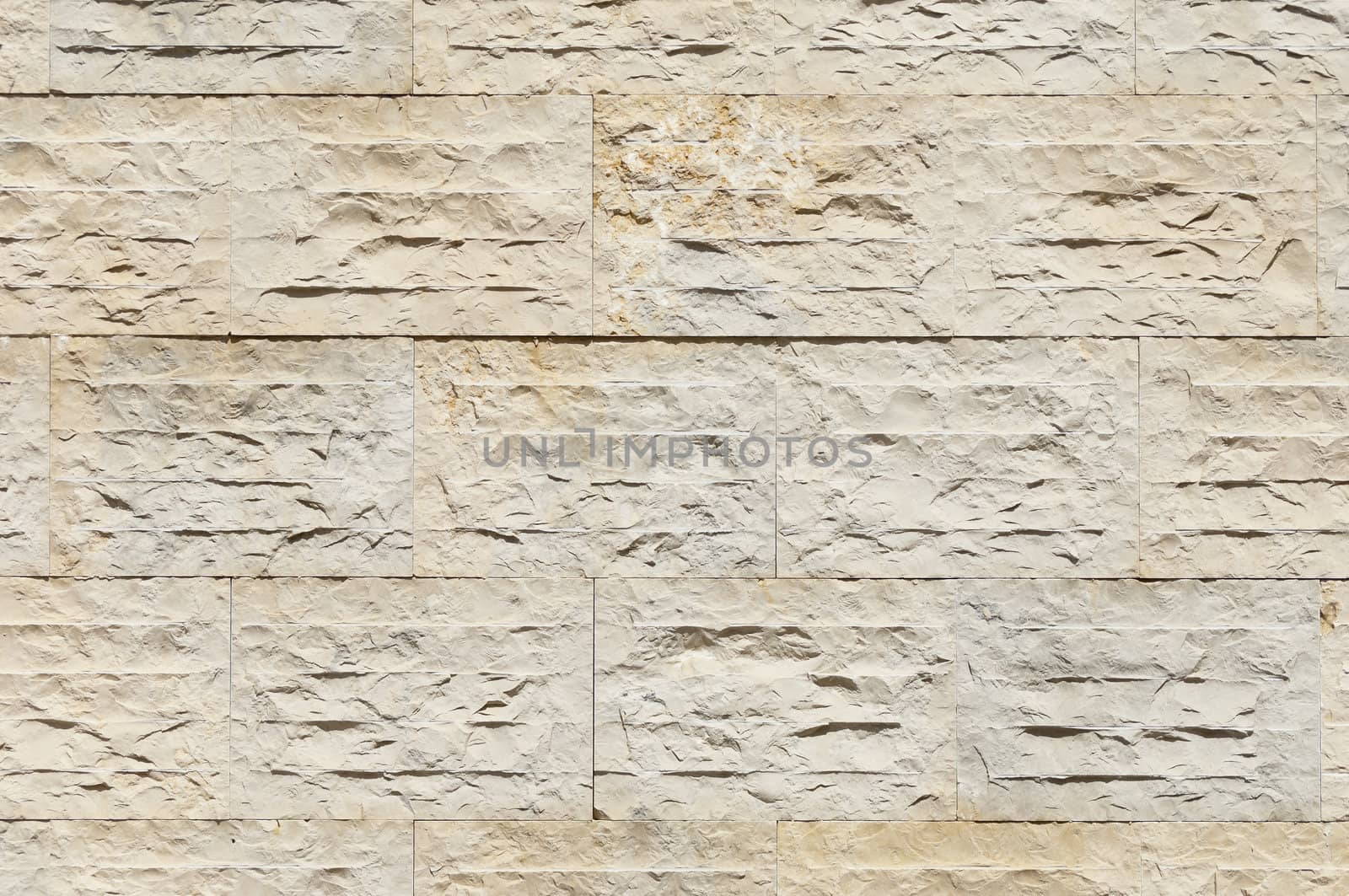Detail of a wall made of rectangular blocks of limestone