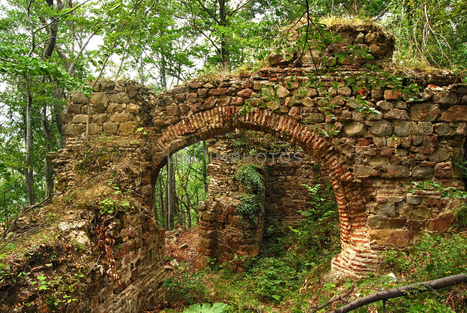 Ancient roman fortress gate ruin by varbenov