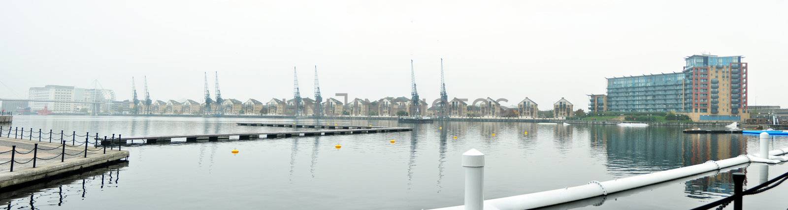 Royal Victoria Dock London England large panorama
