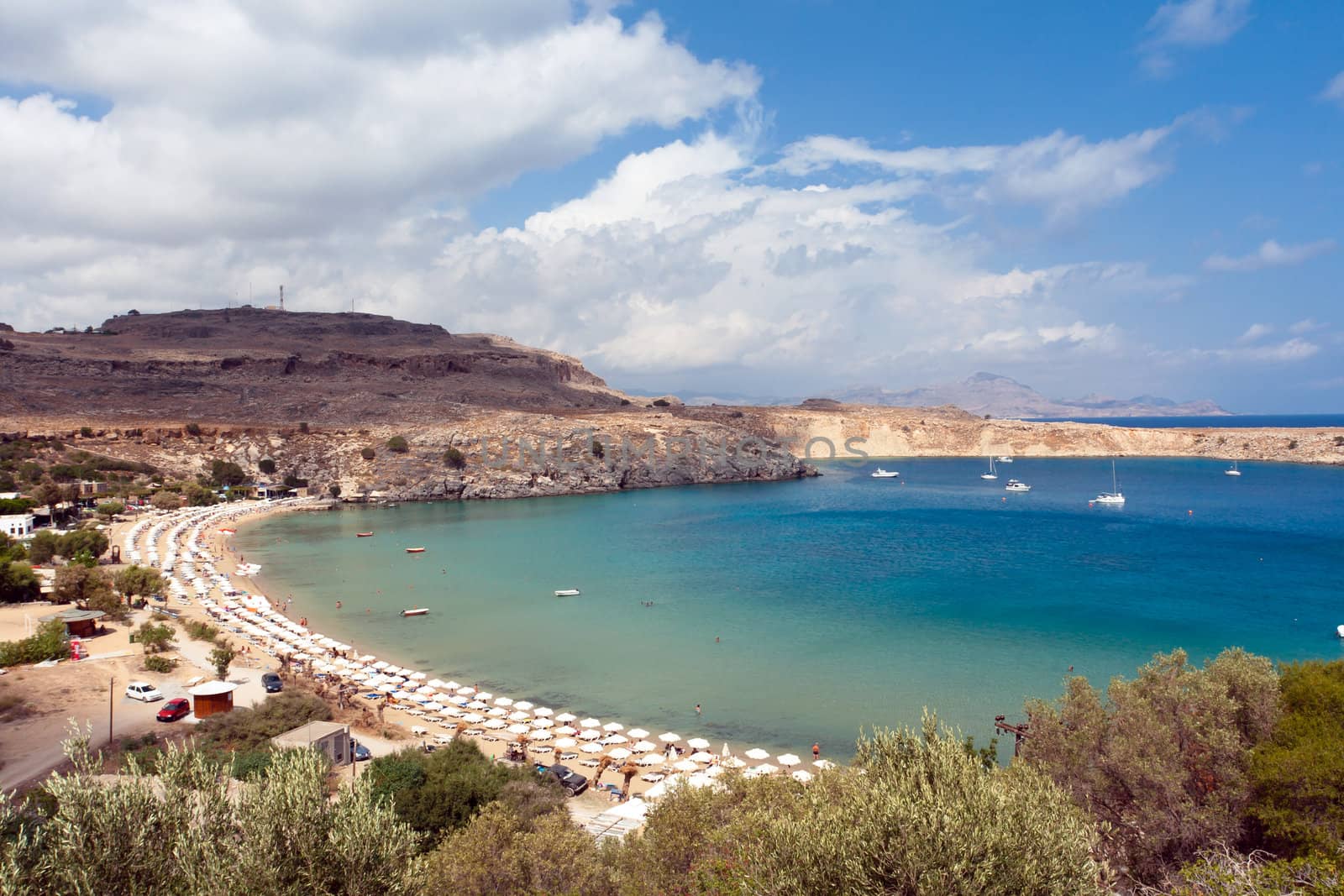 lindos. Island of Rhodes in Greece