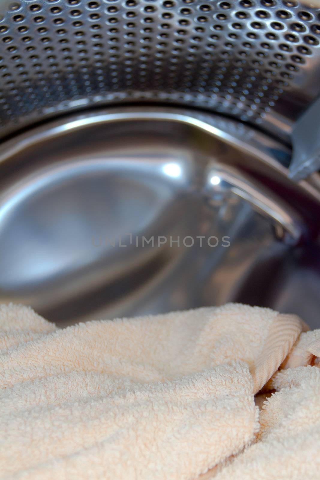  Towels in an open washing machine