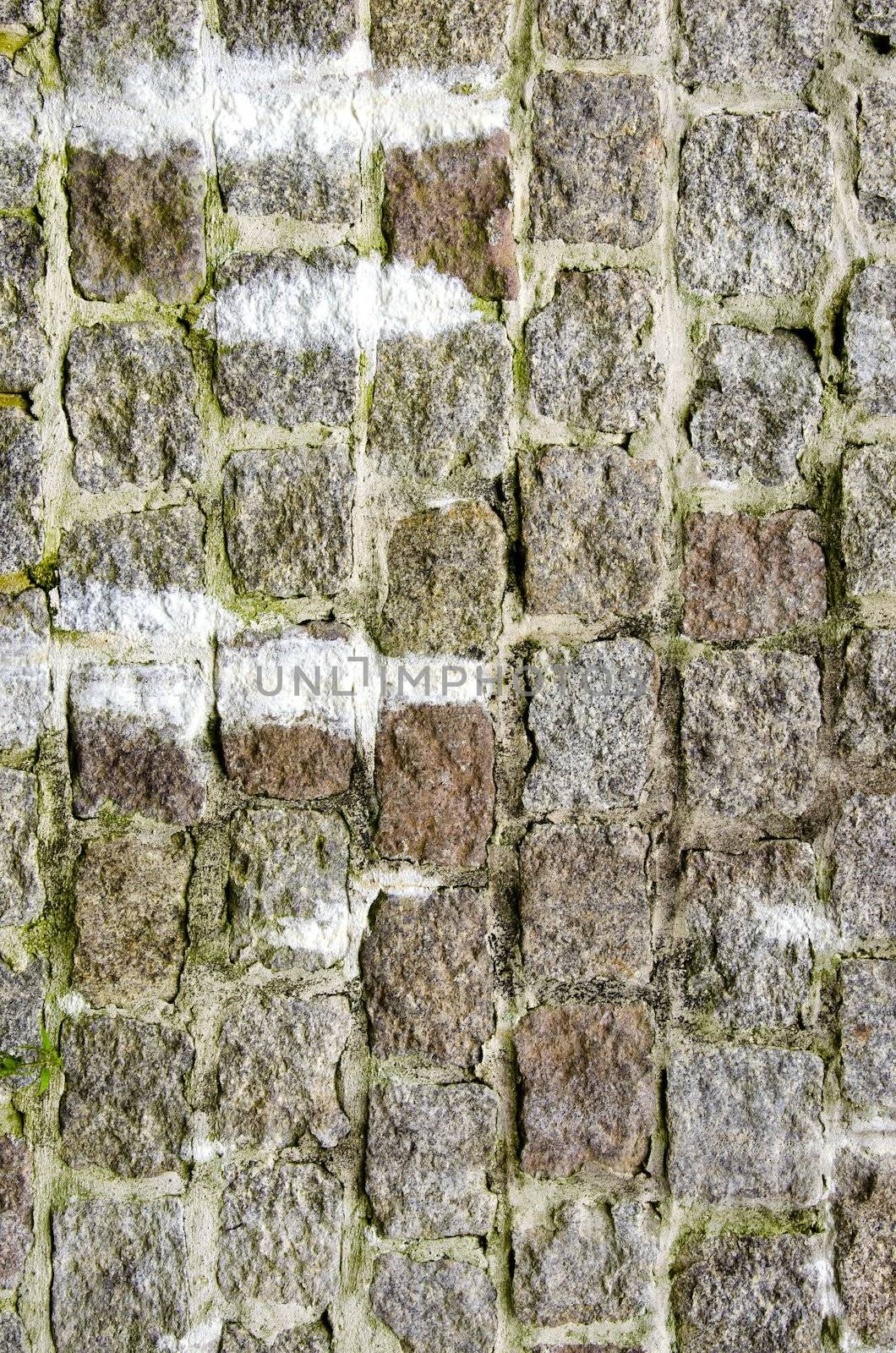 Background of old decorative stone brick wall. Architecture background.