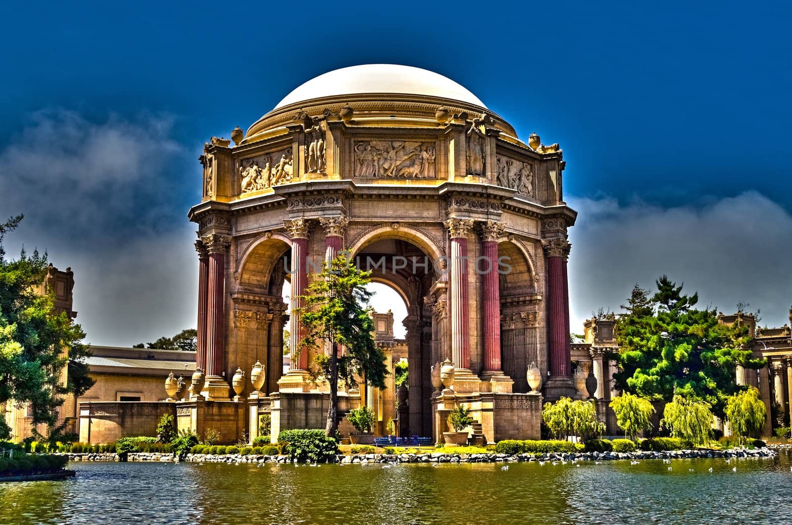 Palace of Fine Arts, San Francisco, California, HDR Processed Image